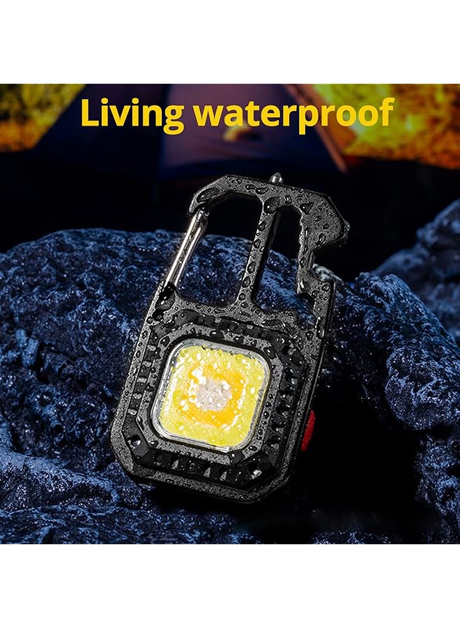 YARDHOBI Mini LED Flashlight Waterproof COB Keychain Flashlights 7 Light Modes Portable Pocket Light for Walking Camping Fishing Emergency - Image 3