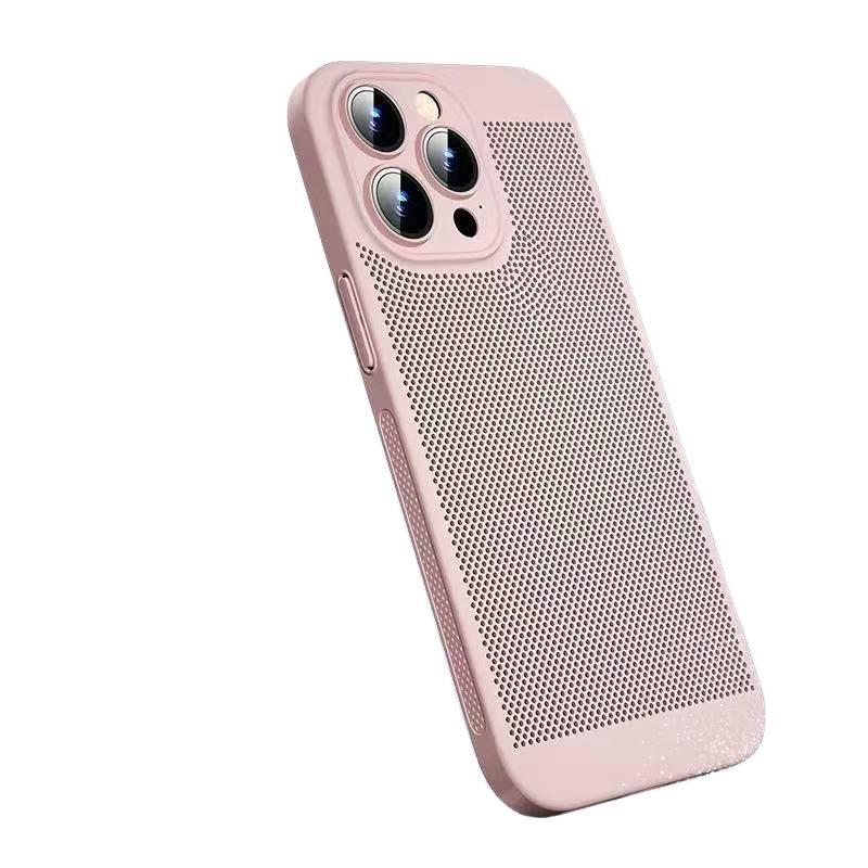 غطاء واقي بPC لـ iPhone 16 / 16 Plus / 16 Pro / 16 Pro Max مع مقاوم للصدمات وحماية من السقوط مع مقاوم للصدمات مع ملمس غير لامع مع تبديد الحرارة باللون Cherry Blossom Pink باللون ا. - Image 1
