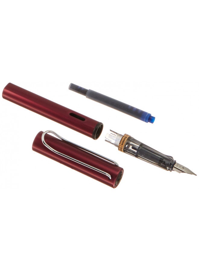 Lamy AL-star Fountain Pen - Elegant Design Cool Pens, Best Pens For Smooth Writing, Light Aluminum - Purple Medium Point Pen