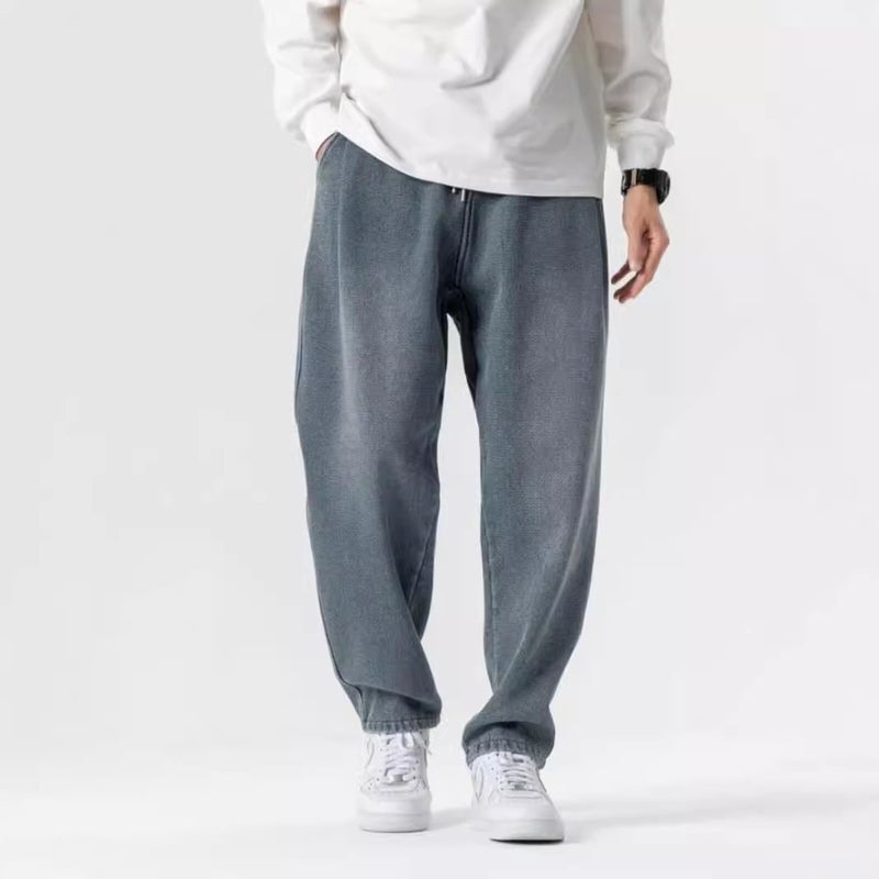 Unisex Classic Denim Jeans Loose Fit Daily Outdoor Wear - Image 3