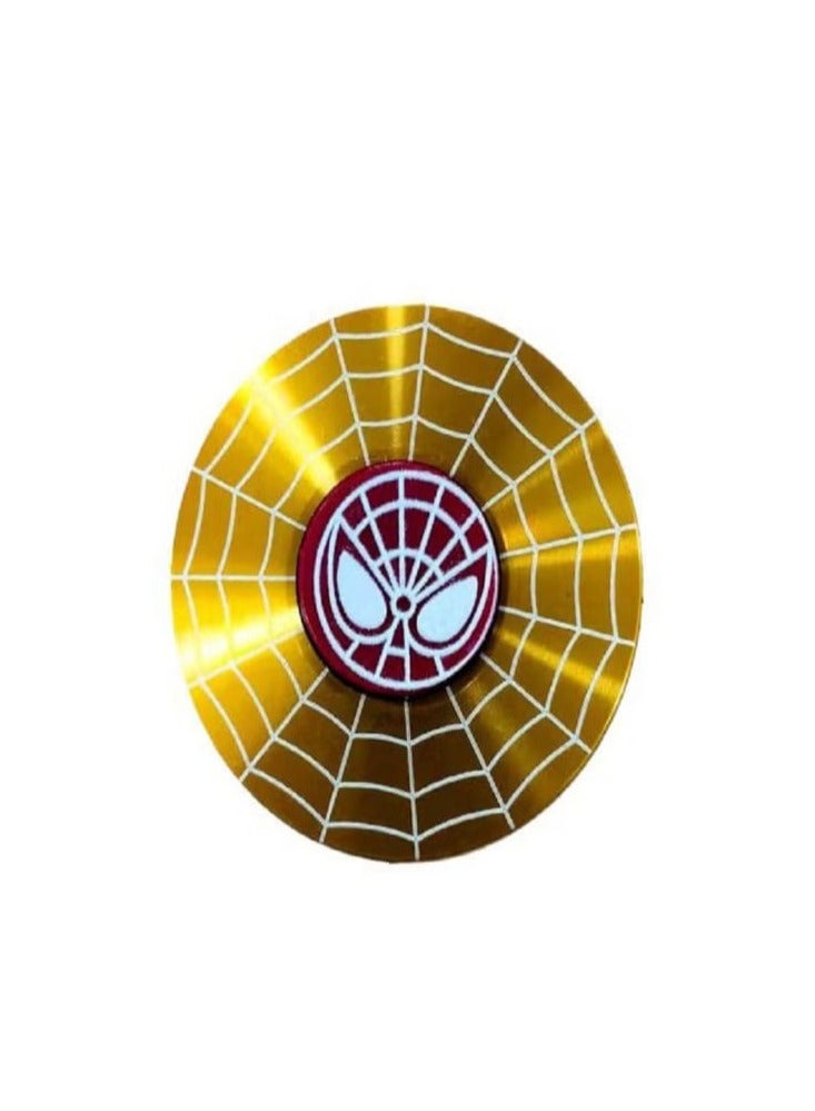 لعبة فيدجيت سبايدرمان الدوارة للأصابع، دوران طويل وسلس للغاية، دوارة معدنية، ألعاب لتخفيف التوتر للأطفال/الكبار (ذهبي)