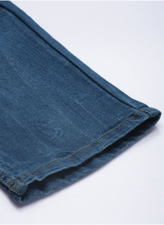 The Indian Garage Co Men Slim Straight Fit Solid Mid-Rise Stretchable Jeans  - Image 5