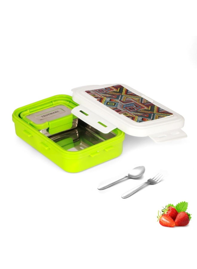 Trueware POKO Senior Steel Lee Pu Insulated Hot Lunch Box 900ML Big Container and 150 ML Veggie Container | BPA Free | Food Grade | Keep Food hot - Image 1