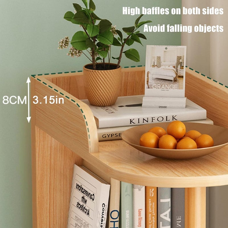 Fohome 4 Tier Bookshelf, Book Shelf Storage Organizer, Freestanding Bookcase, Modern Book Shelf for Bedroom, Living Room and Home Office, Easy to Assemble, Nature - Image 4