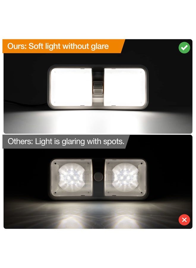 Aaleds RV Led Lights Interior 12v Volt Fixtures, 1000LM 8W Camper Light For Inside, Rv Ceiling Dome Lamp Led 12v With Switch For RV/Camper/Trailer/Boat (Natural White,4000K-4500K,5pack). - Image 4
