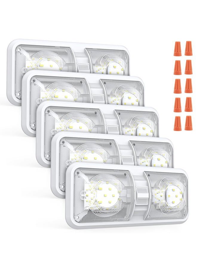 Aaleds RV Led Lights Interior 12v Volt Fixtures, 1000LM 8W Camper Light For Inside, Rv Ceiling Dome Lamp Led 12v With Switch For RV/Camper/Trailer/Boat (Natural White,4000K-4500K,5pack). - Image 1