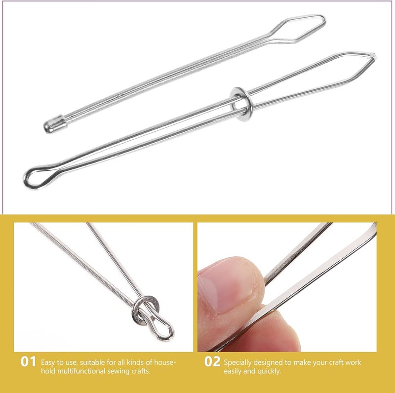 SUPVOX 2pcs Drawstring Threader Household DIY Threading Tool for Home Embroidery Sewing - Image 3