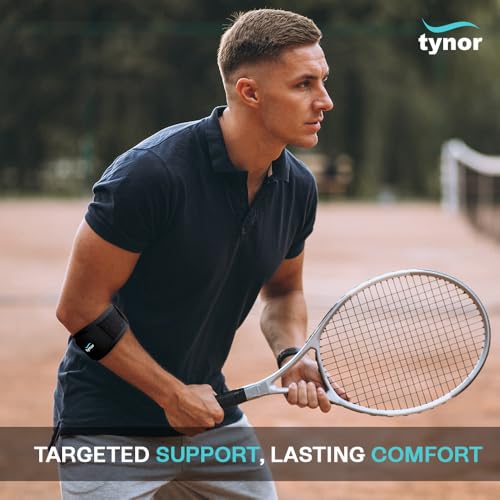TYNOR Tennis Elbow Support for Men & Women, Adjustable Elbow Strap Pain Relief with Compression Pad Elbow Arm Band Wrap for Weightlifting Tendonitis Forearm Brace Straps X-Large, 1 Unit - Image 5