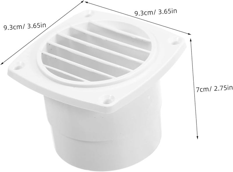 White Round Louvered Vent Cover Plastic Soffit Grille For RV And Residential Ventilation - Image 3