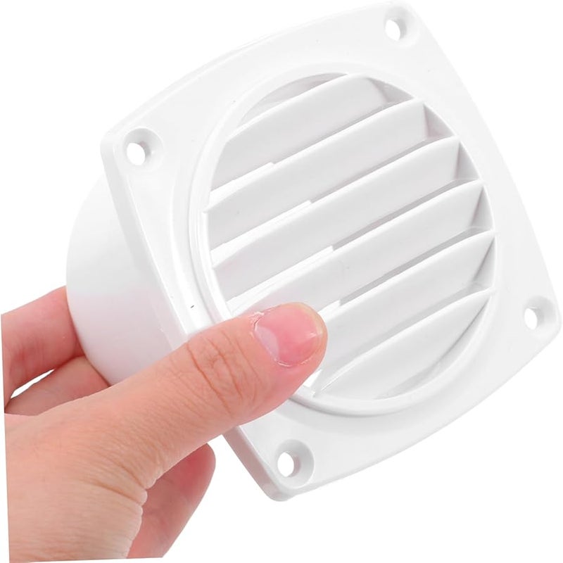 White Round Louvered Vent Cover Plastic Soffit Grille For RV And Residential Ventilation - Image 5