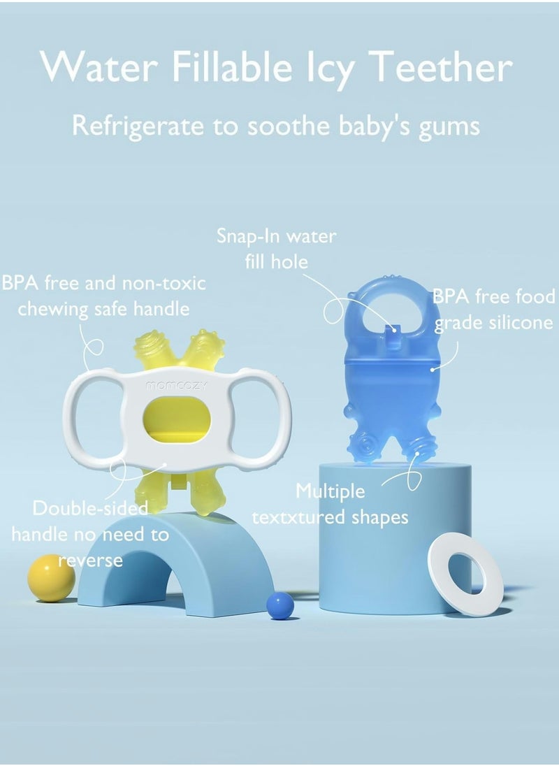 Momcozy Baby Teether Toys, Water Fillable Silicone Cold Teether, Baby Teething Toys Chill Teether, Baby Toys for Teething Relief 0-12 Months  - Image 2