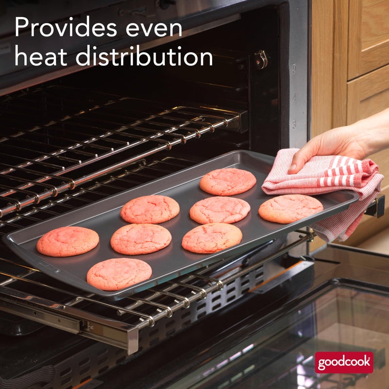 GoodCook Nonstick Steel Baking Sheet, 11" x 17", Gray - Image 5