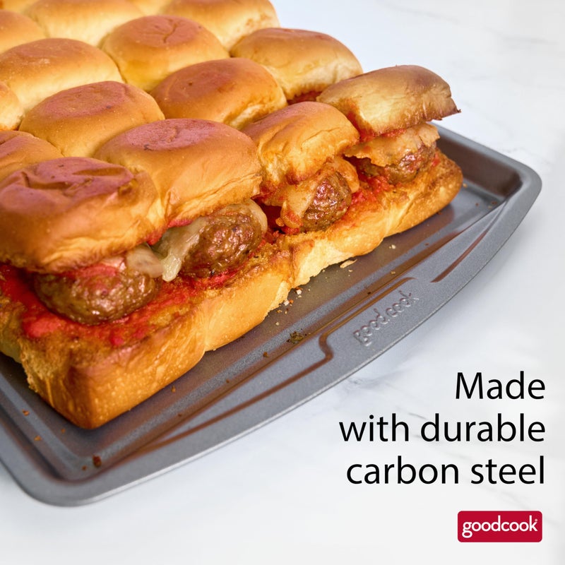 GoodCook Nonstick Steel Baking Sheet, 11" x 17", Gray - Image 3