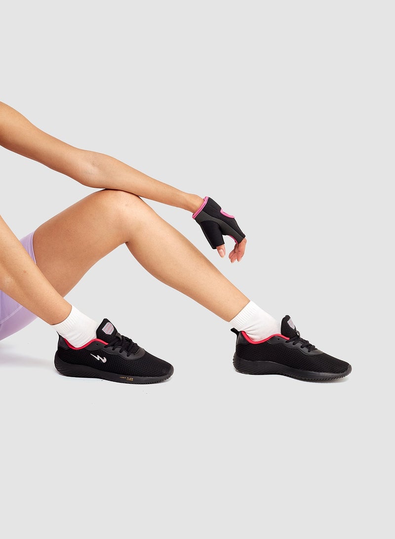 كامبس أحذية رياضية نسائية سوداء قصيرة بنعل أبيض مريحة كاجوال - Image 2