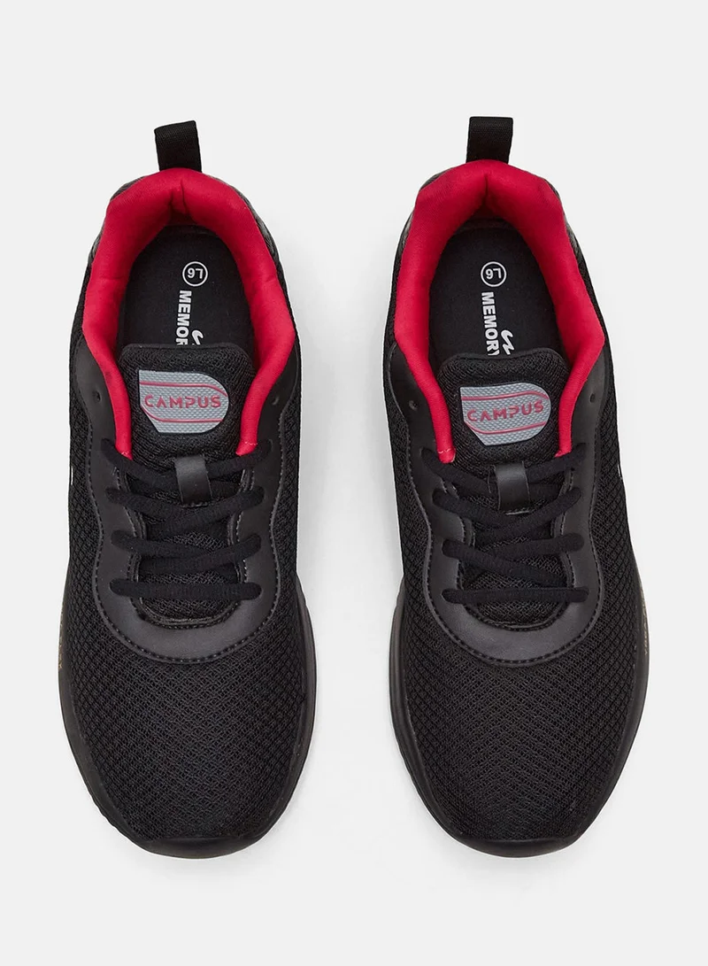 CAMPUS Blk/Rani Women's Black Low-Top Sneakers - Lightweight Shoes with White Sole, Comfortable Casual Shoes for Women | Best Price UAE