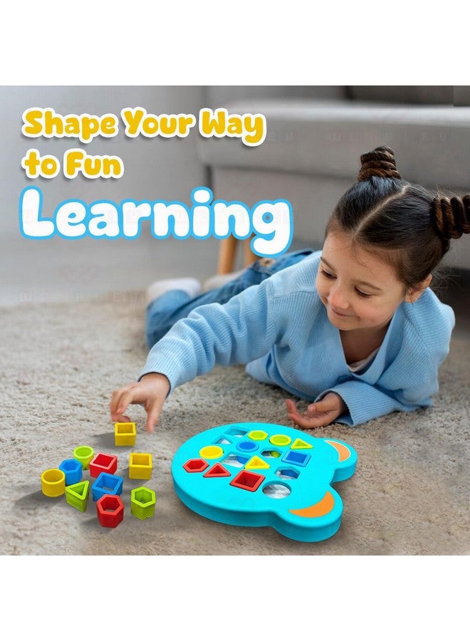 Wembley Shape Sorter Matching Board Game Color Sensory Educational Geometric Puzzles Learning Toy for Kids with 12 Cards 24 Patterns - Pack of 2 - Image 4