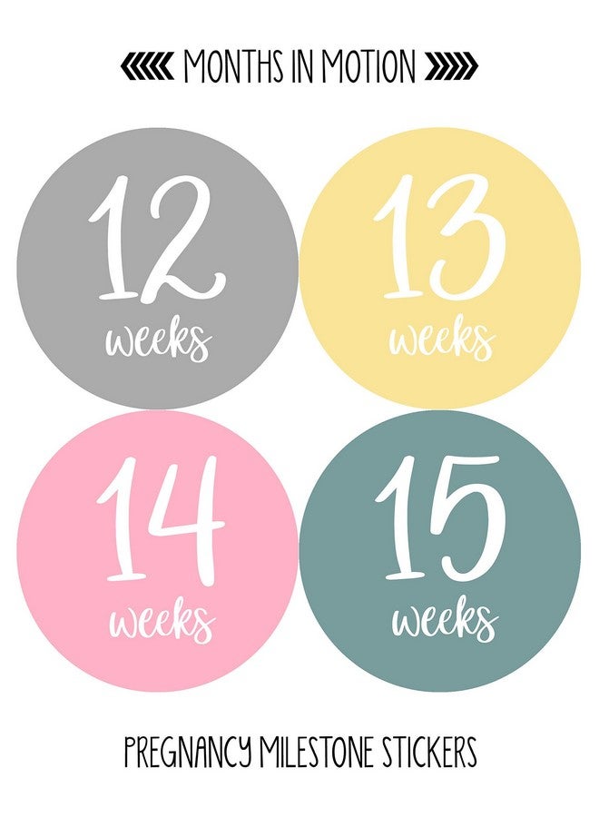 Months In Motion Pregnancy Weekly Belly Growth Stickers, 36 pcs - Purple Pink, Matte Finish, Cloth Surface, for Maternity Photo Sessions & Keepsakes - Image 2