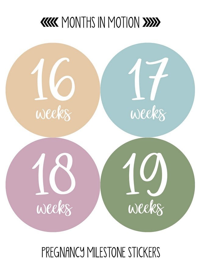 Months In Motion Pregnancy Weekly Belly Growth Stickers, 36 pcs - Purple Pink, Matte Finish, Cloth Surface, for Maternity Photo Sessions & Keepsakes - Image 3