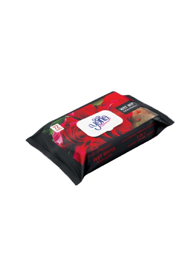 YONO - Soft wet wipes suitable for all skin types from Yono 72 wipes - Image 1