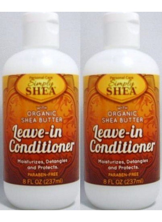Simply Shea - Leavein Conditioner With Organic Shea Butter (Parabenfree) 8 Oz (2 Pack) - Image 1