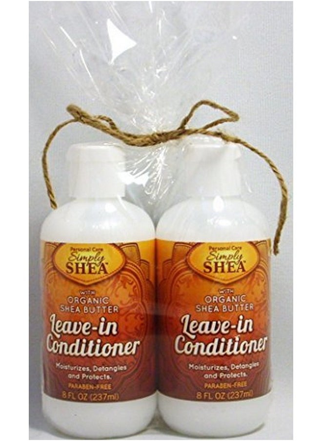 Simply Shea - Leavein Conditioner With Organic Shea Butter (Parabenfree) 8 Oz (2 Pack) - Image 1