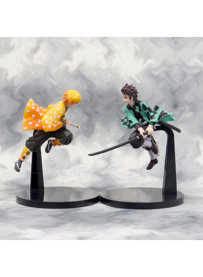 Anime Ghost Destroys Hand-made Model Bracket White Hair Tianyuan Desktop Decoration Ornaments Wholesale-Color:Stent Ghost Destroy-Powder Skirt Beans  - Image 4