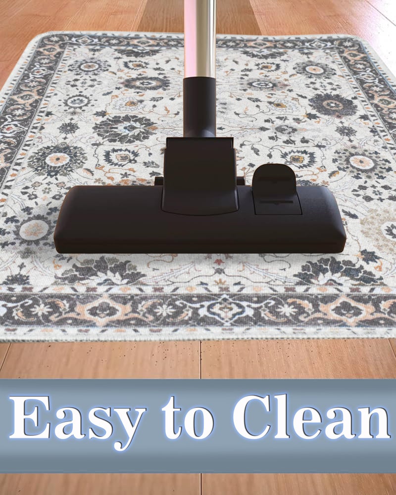 Homitecture Anti Slip Front Monsoon Doormat (37x57cm)| Living Room Rug |Polypropylene Floor Mat for Home|Essential Small Rug for Office, Bedroom & Kitchen|-Pack of 2, Rectangular (Grey White) - Image 5