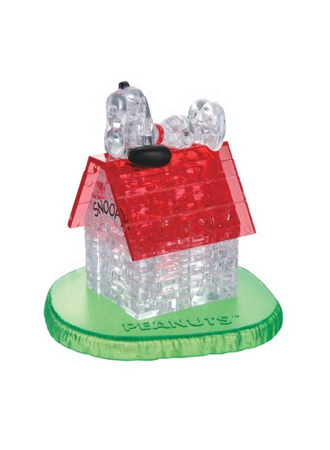 Bepuzzled Original 3D Crystal Jigsaw Puzzle Snoopy And House Assembly Brain Teaser Fun Yet Challenging Peanuts Model Toy Gift Decoration For Adults & Kids Age 12 And Up 50 Pieces (Level 1) - Image 3