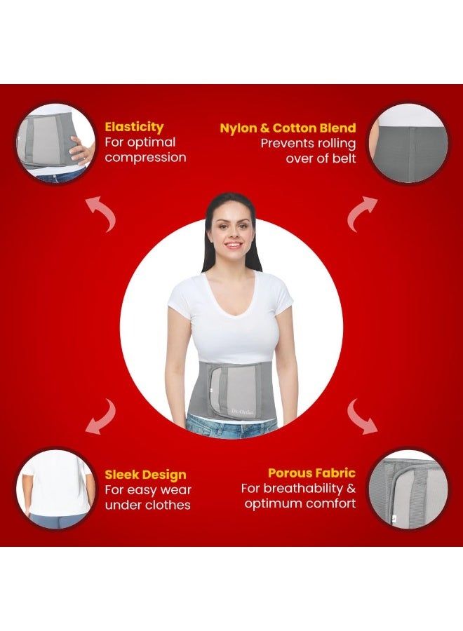Dr. Ortho Dr.Ortho Abdominal Belt for Women, Post C-Section Surgery, Maternity Waist Support After Delivery, Tummy Reduction, Belly Support Belt Grey (XXL) - Image 2