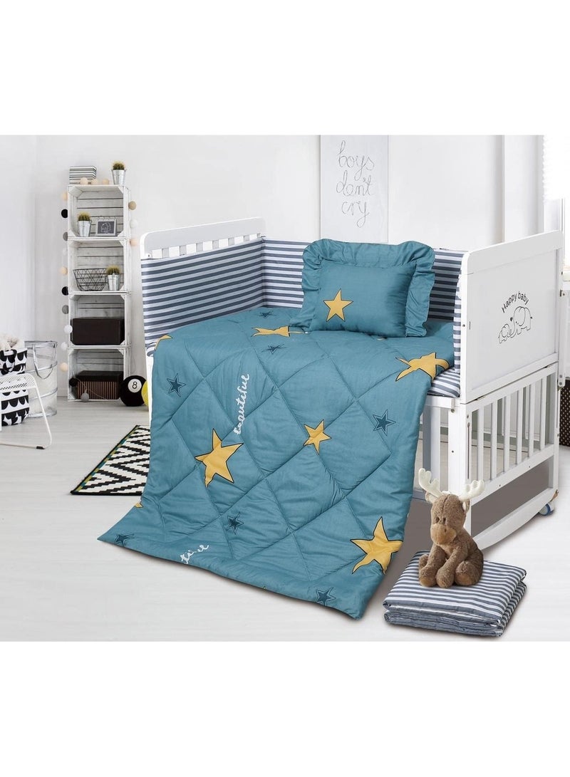 5 Piece Summer Baby Bed Bumper Set for Your Baby's Comfort - Image 1