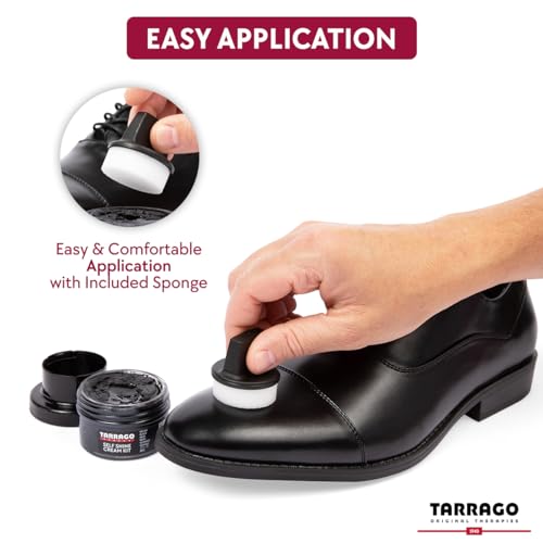 Tarrago Self Shine Shoe Polish with Applicator – Quick Shine Shoe Cream for Leather Boots and Shoes - 1.76 Fl. Oz – Dark Brown #06 - Image 4