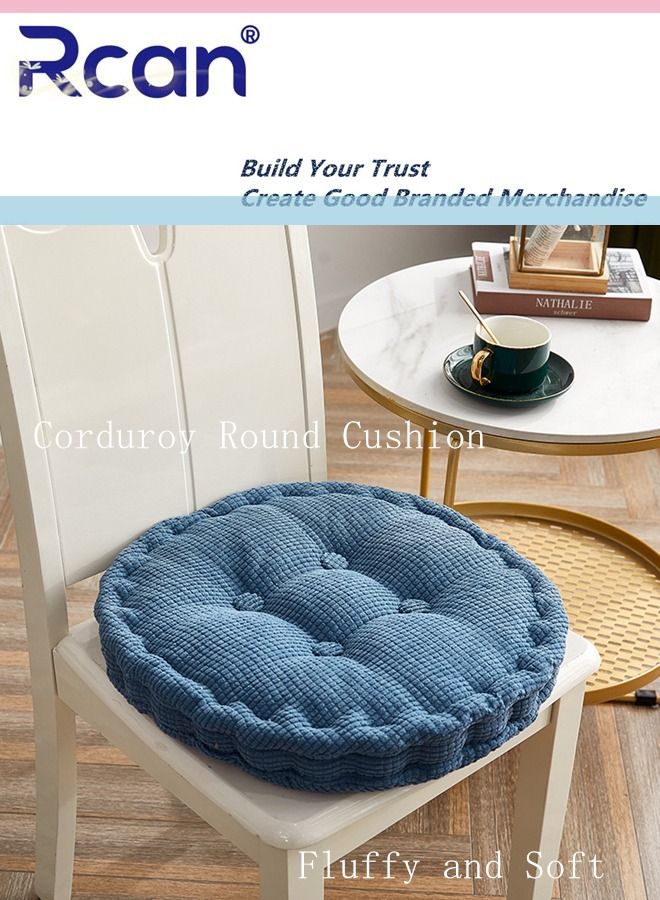 Rcan Chair Cushion Pillow Bay Window Tatami Mat Corduroy Cushion Thickened Round Soft Skin Friendly Backrest Yoga Meditation Cushion Suitable for Office Family Car Tables and Chairs School - Image 1