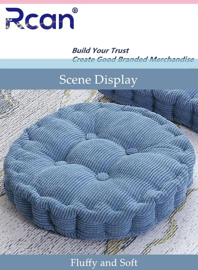 Rcan Chair Cushion Pillow Bay Window Tatami Mat Corduroy Cushion Thickened Round Soft Skin Friendly Backrest Yoga Meditation Cushion Suitable for Office Family Car Tables and Chairs School - Image 2