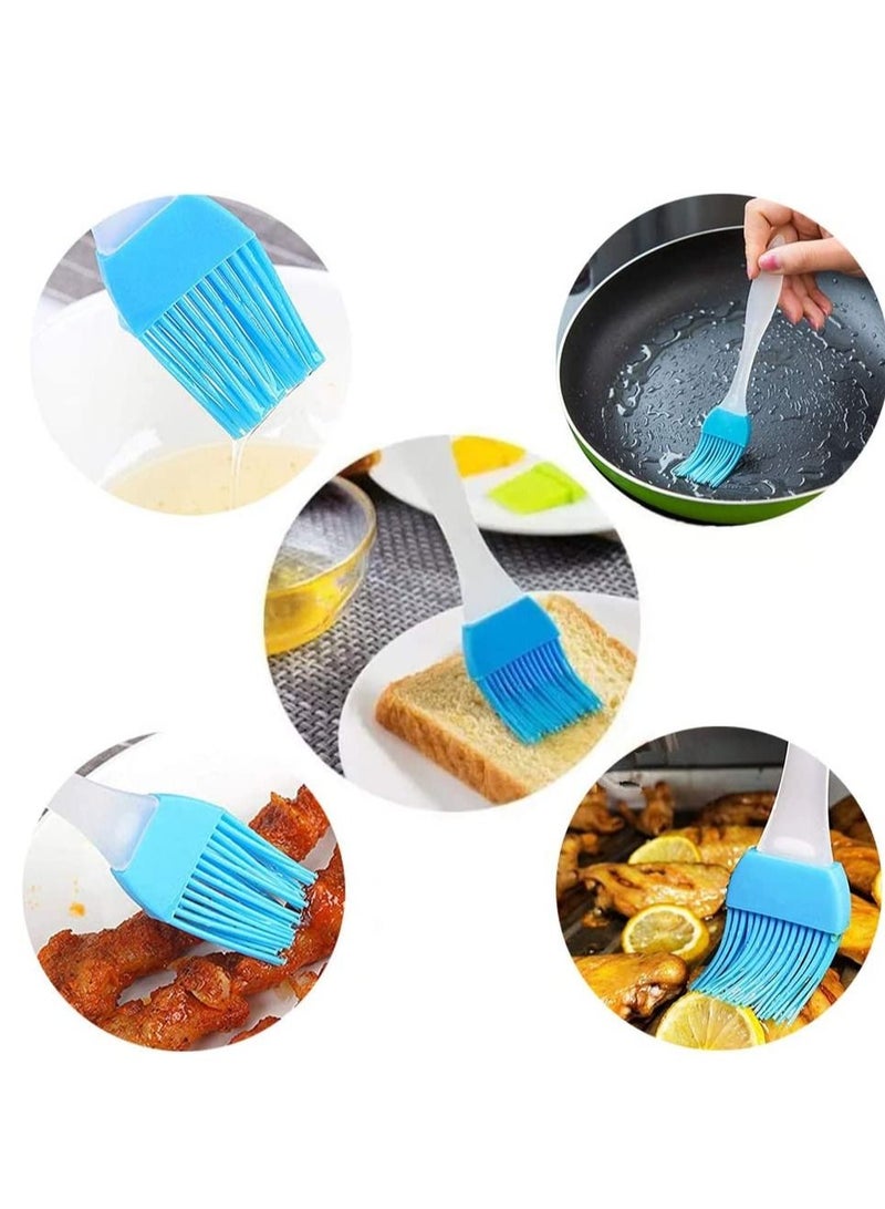 Blue and Green 2-Piece Kitchen Silicone Basting Pastry Cooking Brushes: Grill Brush Kitchen Gadget - Image 1