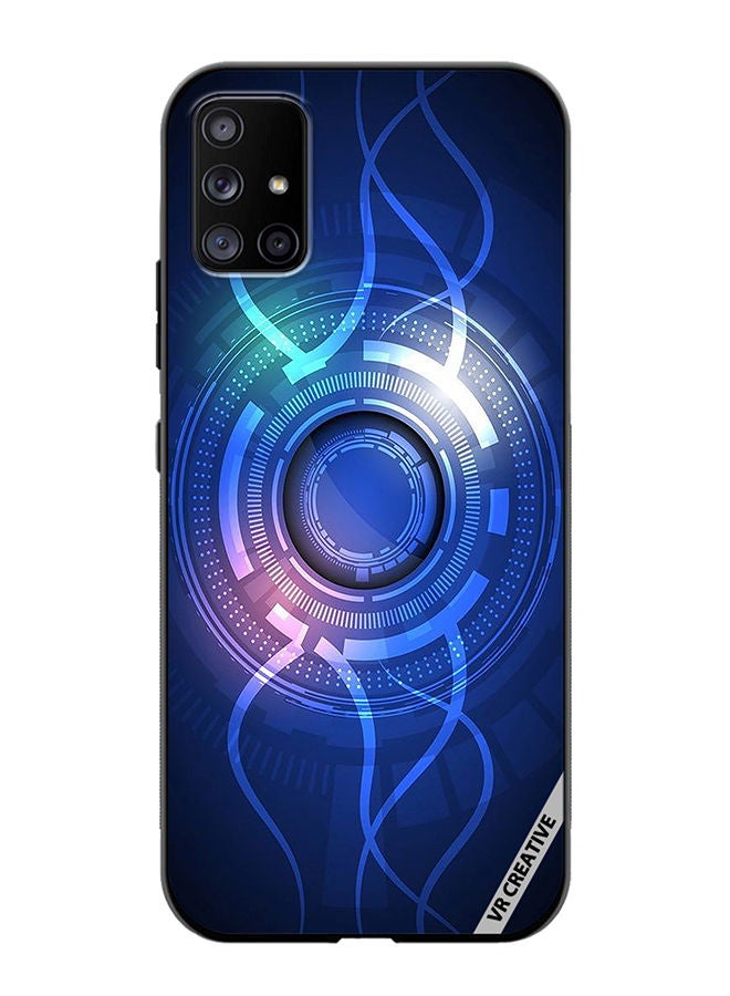 VR CREATIVE Protective Case Cover For Samsung Galaxy A71 5G Blue Abstract Design Multicolour - Image 1