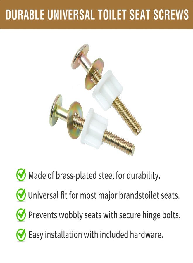 A.I.FORCE Universal Toilet Seat Bolts and Screws Replacement Kit, Heavy Duty Metal Fasteners with Plastic Nuts and Washers for Top Mount Toilet Seat Hinges, Compatible with Kohler, TOTO, American Standard - Image 2