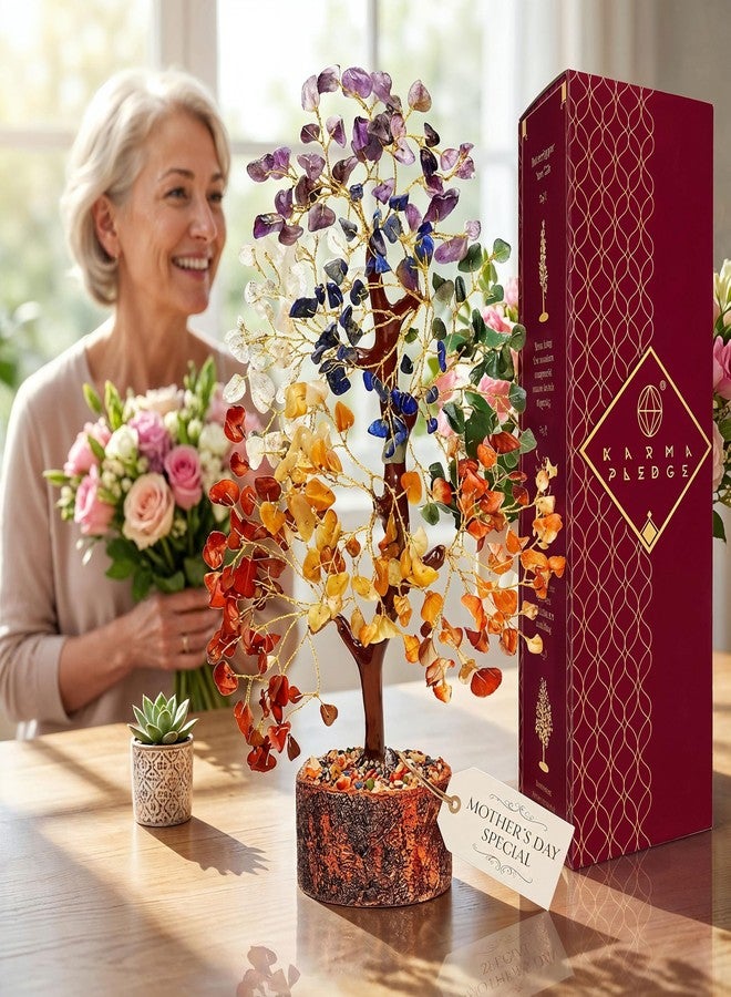 KARMAPLEDGE Handmade 7 Chakra Crystal Tree of Life - Unique Birthday & Anniversary Gifts for Women, Mom, & Friends | Handcrafted Healing Crystal Decor for Home & Office, Brings Positive Energy, Luck & Prosperity - Image 5
