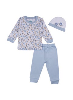Babies Basic 7 Piece Unisex 100% Cotton Gift Set Include Bib, Pyjama, Mitten, Cap, Romper, Top And Bottom Set  - Image 2