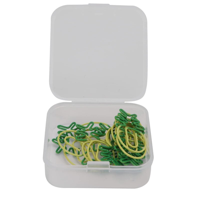 Pineapple Shaped Metal Paper Clips Set of 15 Yellow Green for Office Files Bookmarks - Image 2