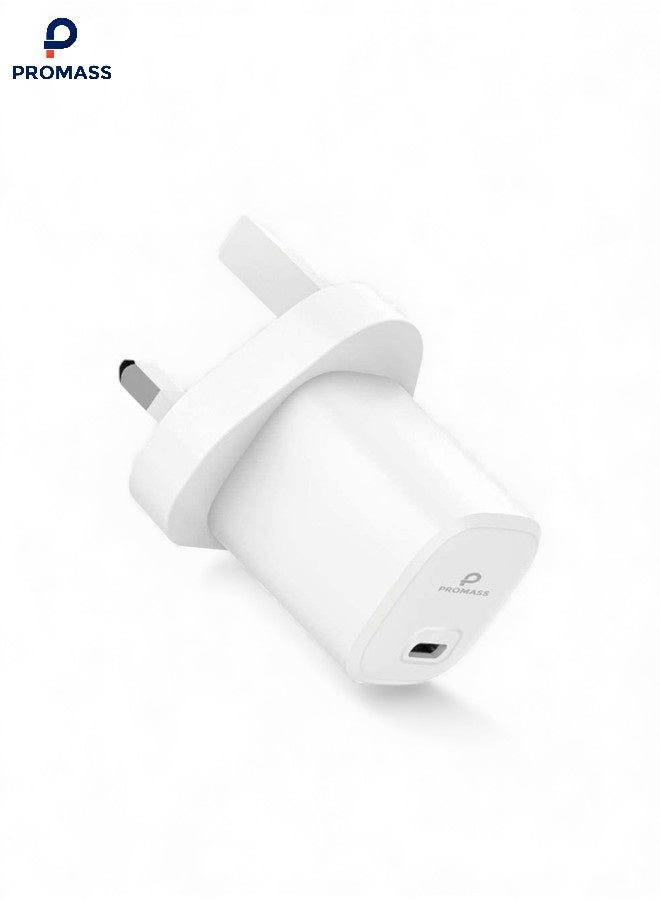 بروماس شاحن حائط بوست تشارج 25 واط مع بي بي اس (موصل الطاقة USB-C، شاحن سريع لاجهزة الايفون وسامسونج وجالكسي تاب والايباد وغيرهم) - Image 1