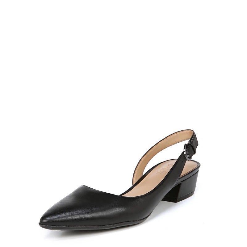 Naturalizer Womens Banks Slingback Pump Black Leather 75 Wide