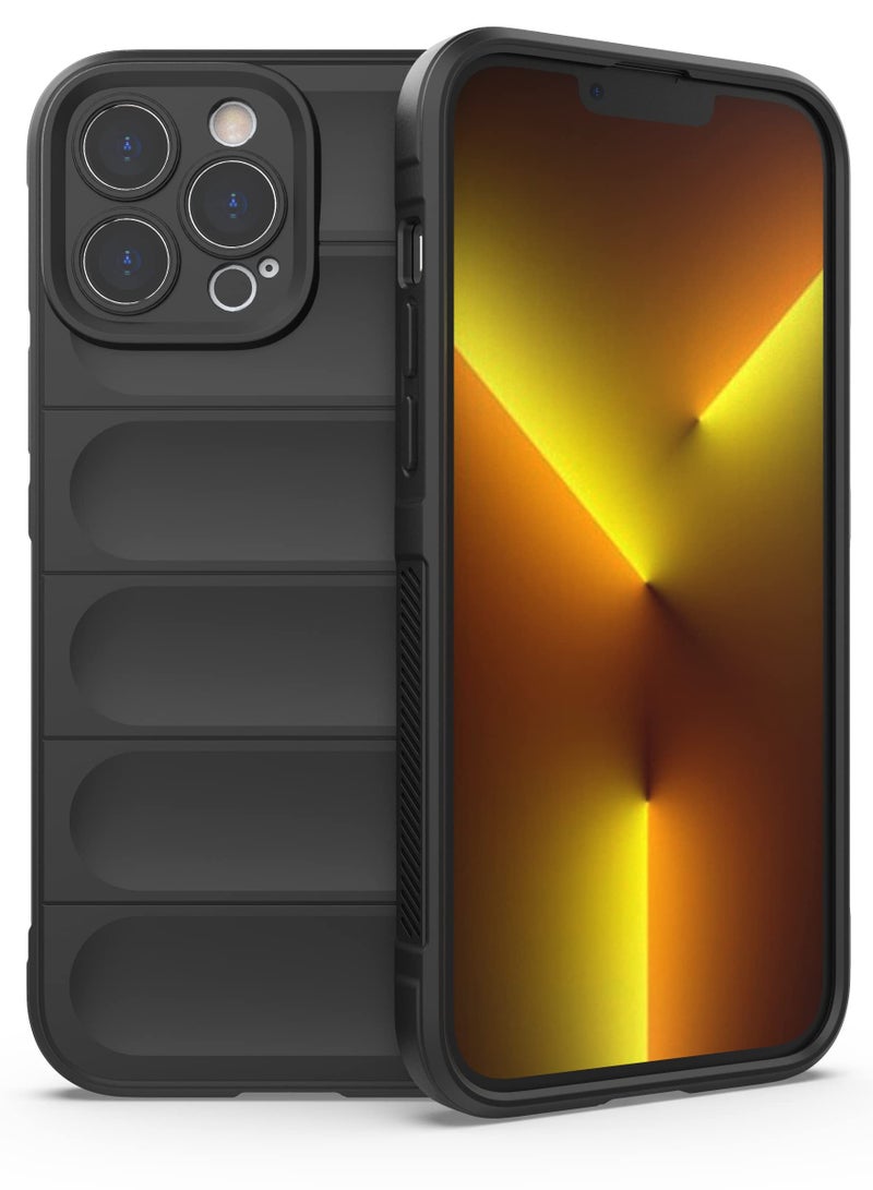 Phone case cover Magic Shield TPU + Silicone Shockproof Phone Case For Iphone 13 Pro Max  (Black) - Image 1