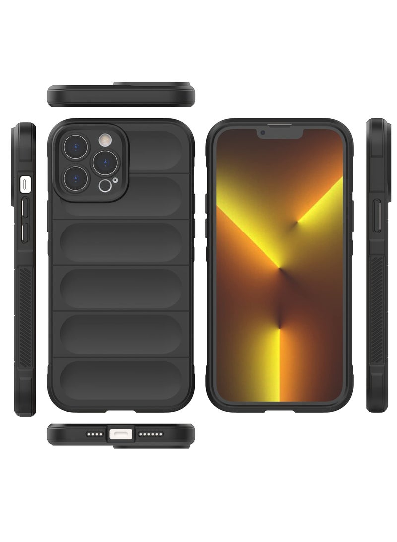 Phone case cover Magic Shield TPU + Silicone Shockproof Phone Case For Iphone 13 Pro Max  (Black) - Image 4