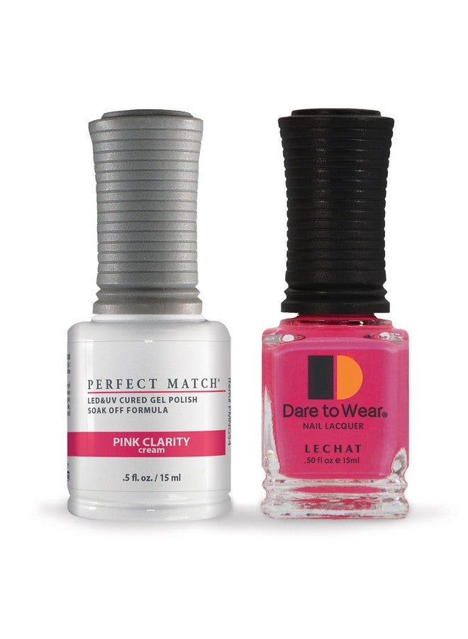 Lechat Perfect Match Gel Polish Pink Clarity Watermelon Pink With Sheer Finish (0.5 Ounce) Easy Application Soak Off Formula - Image 1