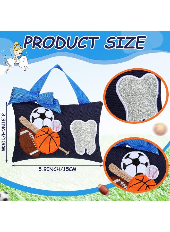 Geelin Geelin Tooth Fairy Pillow with Pocket Kids Lost Tooth Pillow for Tooth Fairy Tooth Pillow Tooth Keepsake Pouch Tooth Fairy Gifts for Girl and Boy Children Lost Tooth, 3.9 x 5.9 Inches(Ball Style)  - Image 2