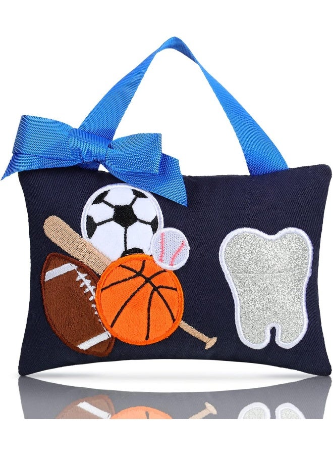 Geelin Geelin Tooth Fairy Pillow with Pocket Kids Lost Tooth Pillow for Tooth Fairy Tooth Pillow Tooth Keepsake Pouch Tooth Fairy Gifts for Girl and Boy Children Lost Tooth, 3.9 x 5.9 Inches(Ball Style)  - Image 1