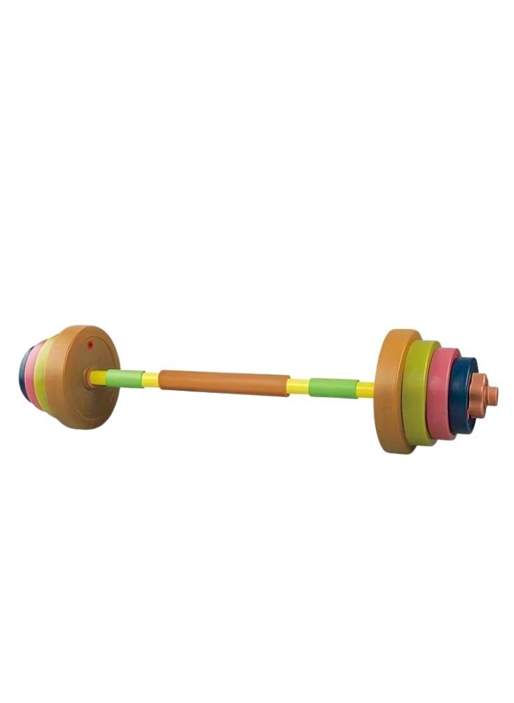 Premium Colorful Kids Plastic Toy Barbell Dumbbell Set – Lightweight Multicolor Pretend Fitness Weight for Children Role Play & Active Fun - Image 1