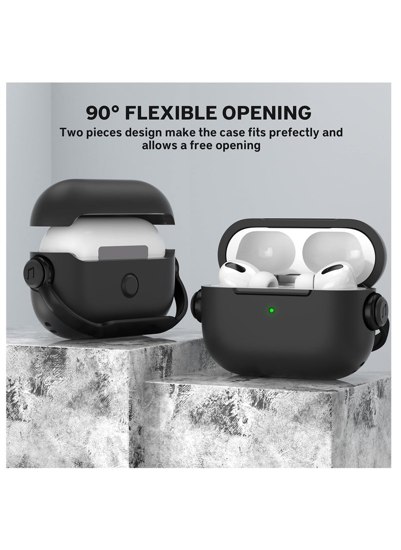 Anmi - Compatible with AirPods Pro 2 Case Creative Musician Headset Secure Lock Design Protective TPU Cover Case with Keychain - Image 1
