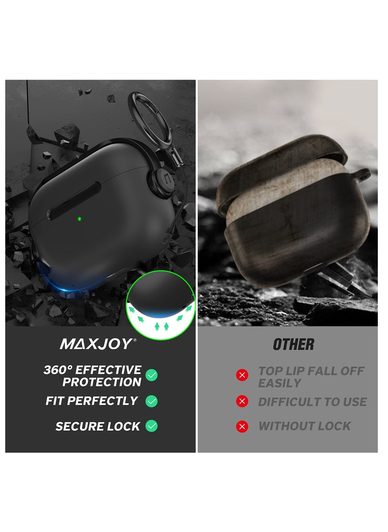 Anmi - Compatible with AirPods Pro 2 Case Creative Musician Headset Secure Lock Design Protective TPU Cover Case with Keychain - Image 1