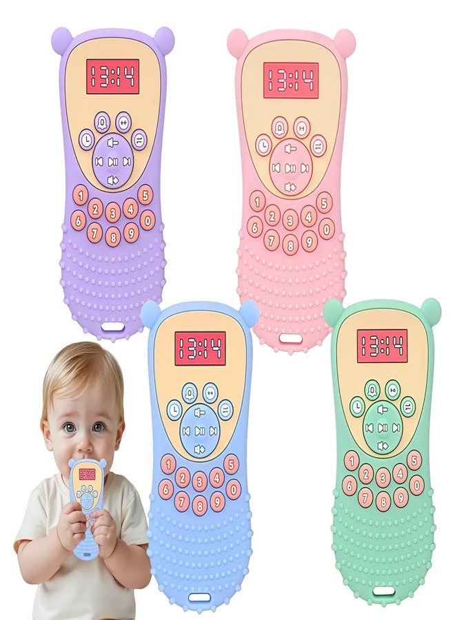 FIMALIA Baby TV Remote Control Teether Toys - Soft Food-Grade Silicone Teething Toys for Infants & Toddlers 3-12 Months, BPA-Free Sensory Chew Toy for Sore Gum Relief, Easy to Grasp (1pc Multicolor) - Image 1